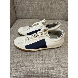 Women's Rothy's The Lace Up Sneaker Cream/Navy Size 10